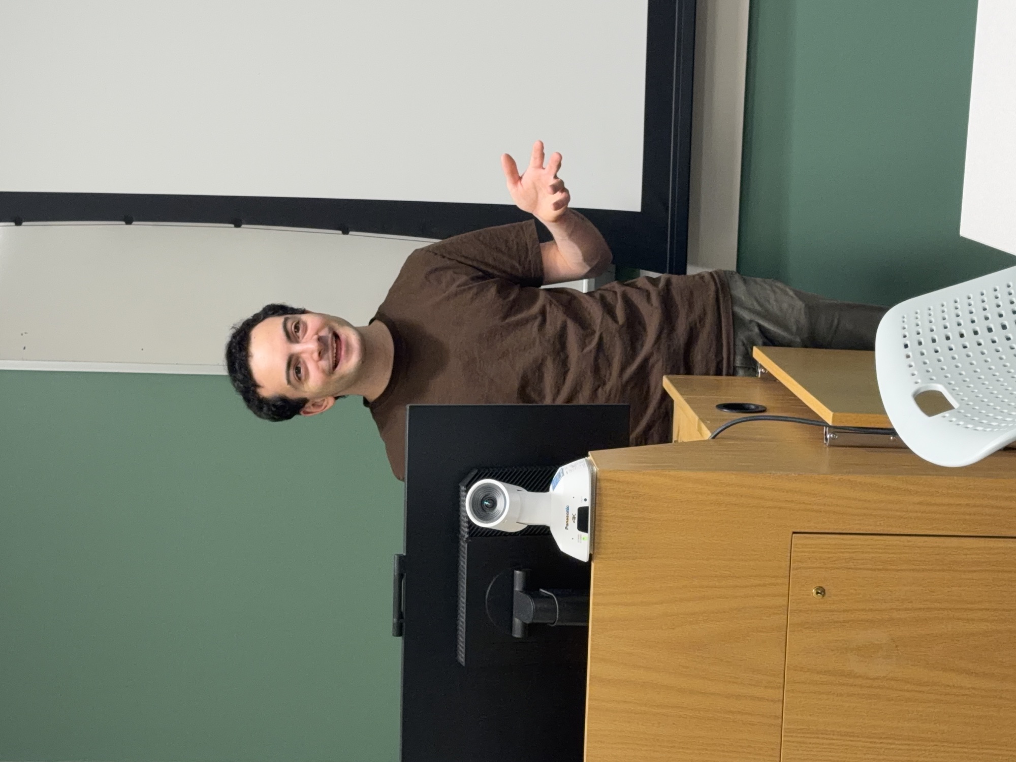 David teaching a course.